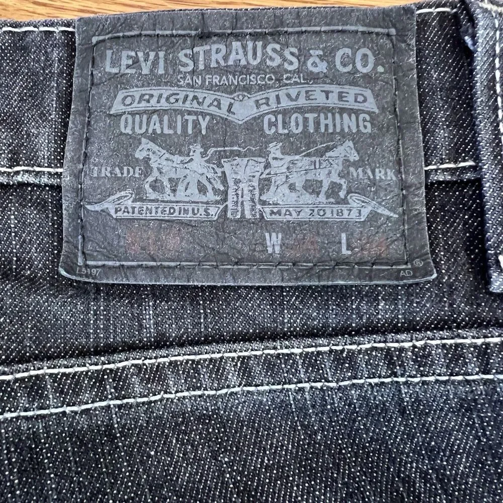 Levis Premium 510 Super Skinny Denim Jeans Mens W34‎ L34 Black